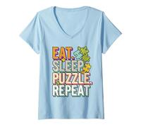 Womens Funny Cruciverbalism Puzzle Solving for A Cruciverbalist V-Neck T-Shirt