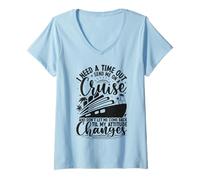 Women's Funny Cruise Trip Attitude Quote I Need A Time Out V-Neck T-Shirt