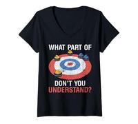 Womens Funny Curling What Part Don’t You Understand Curling Stone V-Neck T-Shirt