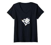 Womens Funny Cute Karate Penguin Kids Martial Arts V-Neck T-Shirt