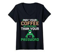 Womens Funny Cyber Security Analyst & Ethical Hacker Cybersecurity V-Neck T-Shirt