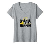 Women's Funny Data Or It Didnt Happen Analyst Nerd V-Neck T-Shirt