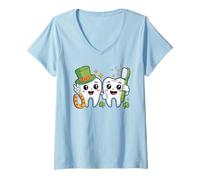 Womens Funny Dentist St Patricks Day V-Neck T-Shirt