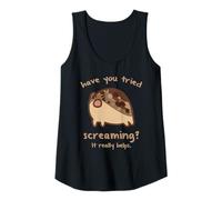 Womens Funny Desert Rain Frog Screaming Meme Tank Top
