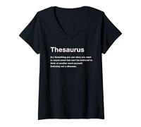 Womens Funny Dictionary Definition Thesaurus V-Neck T-Shirt
