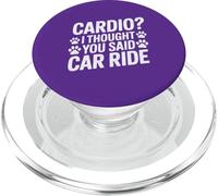 Womens Funny Dog Workout T-Shirt Frenchie Cardio Car Ride PopSockets PopGrip for MagSafe