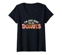 Women's Funny Donut Lover Quote Sweet Tooth V-Neck T-Shirt