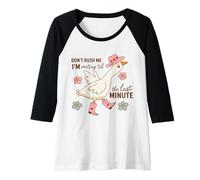 Womens Funny Duck Shirt Procrastination Boots Hat Flowers Cute Farm Raglan Baseball Tee
