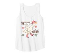 Womens Funny Duck Shirt Procrastination Boots Hat Flowers Cute Farm Tank Top