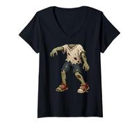 Women's Funny Easy Last Minute Undead Zombie Halloween Costume V-Neck T-Shirt