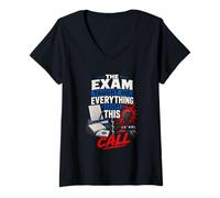Women's Funny EMT Student EMS Exam Paramedic V-Neck T-Shirt