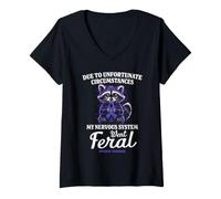 Women's Funny Epilepsy Warrior V-Neck T-Shirt