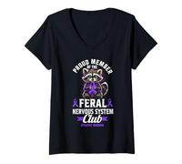 Women's Funny Epilepsy Warrior V-Neck T-Shirt
