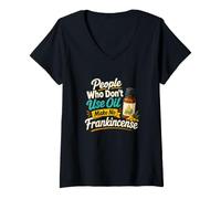 Women's Funny Essential Oil Aromatherapy Frankincense Pun V-Neck T-Shirt