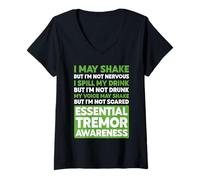 Women's Funny ET Tremors Warrior V-Neck T-Shirt