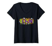 Women's Funny Exorcism Speech with Awesome Colors Costume V-Neck T-Shirt