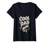 Womens Funny Fathers Day Fishing Lover Present (Gift) V-Neck T-Shirt