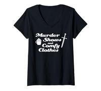 Women's Funny Film Buff Detective Stories Mystery Series Whodunit V-Neck T-Shirt