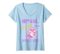 Women's Funny First Day Second Grade Student Raccoon School. V-Neck T-Shirt