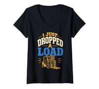Women's Funny Forklift Operator Coworkers Warehouse V-Neck T-Shirt