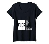 Womens Funny Fuck It You Me Checkbox Quote V-Neck T-Shirt