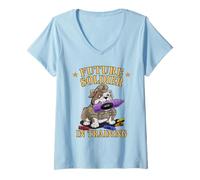Women's Funny Future Soldier in Training Father Son Hero Eat Crayons V-Neck T-Shirt