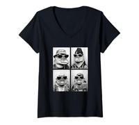 Womens Funny Gangster Crocodiles Hip Hop Rap Street Urban Animals V-Neck T-Shirt