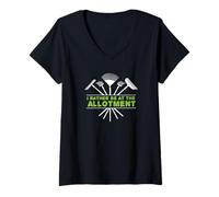 Womens Funny gardening, I'd rather be at the allotment V-Neck T-Shirt