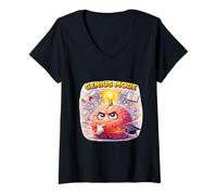 Women's Funny Genius Brain Intelligence Humor V-Neck T-Shirt