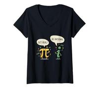 Women's Funny Get Real Be Rational Shirt Pi Math Teacher G ifts V-Neck T-Shirt