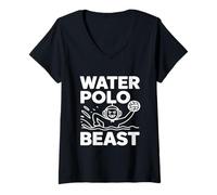Womens Funny Gift for Water Polo Beasts V-Neck T-Shirt
