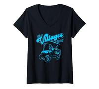 Womens Funny Golf Cart It's a Villages Thing Golf Car Humor Design V-Neck T-Shirt