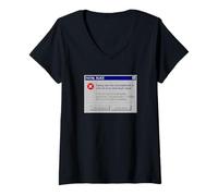Women's Funny Golf Fatal Slice Swing exe Error Retro Computer Golfer V-Neck T-Shirt