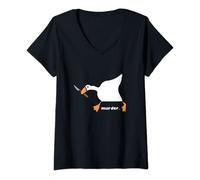 Womens Funny Goose Murder V-Neck T-Shirt
