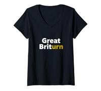 Womens Funny Great Britain Cricket Urn V-Neck T-Shirt
