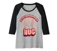 Womens Funny Grizzly Bear Hug s Give Yo Mama A Big Hug Raglan Baseball Tee