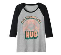 Womens Funny Grizzly Bear Hug s Give Yo Mama A Big Hug Raglan Baseball Tee