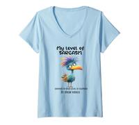 Womens Funny Grumpy Bird Witty Quote Sarcastic Gift for Men Women V-Neck T-Shirt
