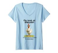 Womens Funny Grumpy Chicken Witty Quote Sarcastic Gift Men Women V-Neck T-Shirt