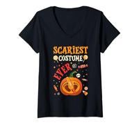 Women's Funny Halloween Party Scariest Costume Pregnancy Test Baby V-Neck T-Shirt