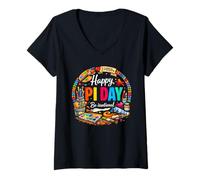 Women's Funny Happy Pi Day Math Irrational Formula Art Teacher V-Neck T-Shirt
