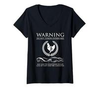 Womens Funny History Sacred Chicken Punic Wars V-Neck T-Shirt