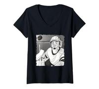 Womens Funny Hockey Goalie Selfie Humor Hockey Player V-Neck T-Shirt