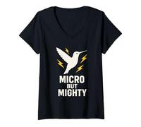 Womens Funny Hummingbird Meme Tiny Bird Big Energy Nectar Nature V-Neck T-Shirt