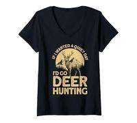 Women's Funny Hunter Reasons why i Missed the Deer Hunting V-Neck T-Shirt