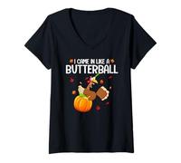 Womens Funny I Came in Like A Butterball Turkey Thanksgiving V-Neck T-Shirt