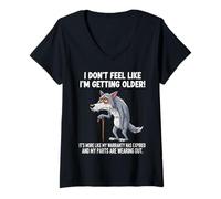 Womens Funny I Don't Feel Like I'm Getting Older It's More Like V-Neck T-Shirt