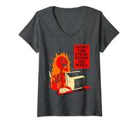 Womens Funny I Hope This Email Finds You Well Sarcastic Work Office V-Neck T-Shirt