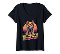 Womens Funny I Wish I had Half The Energy of My Dog V-Neck T-Shirt