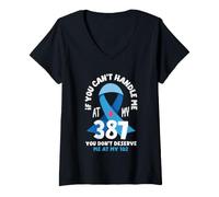 Women's Funny If You Can't Handle Me Diabetic Type 1 Diabetes T1D V-Neck T-Shirt